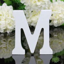 Load image into Gallery viewer, Freestanding Wood Wooden Letters White Alphabet
