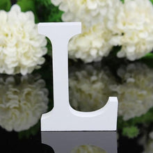 Load image into Gallery viewer, Freestanding Wood Wooden Letters White Alphabet
