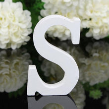 Load image into Gallery viewer, Freestanding Wood Wooden Letters White Alphabet
